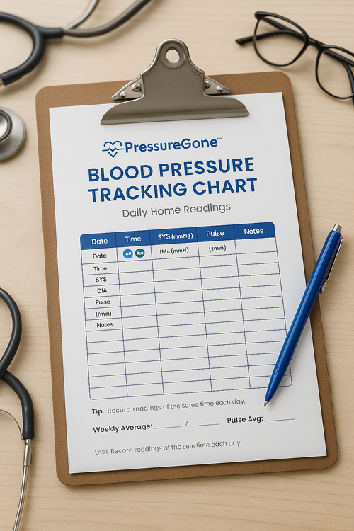 Blood Pressure Tracking Chart